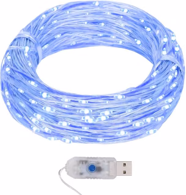 Berkfield Home Blue LED Micro Fairy String Lights with 400 LEDs and 40m Length on Copper Wire