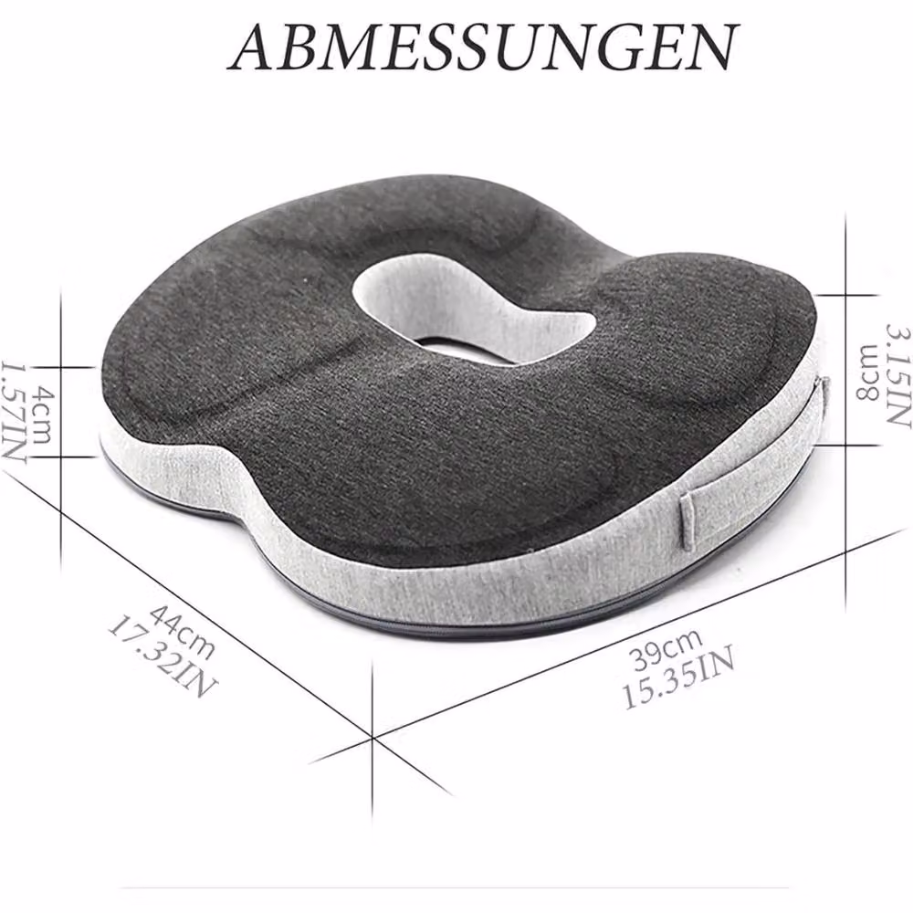 Nordara Grey Memory Foam Orthopaedic Donut Cushion for Coccyx and Back Pain Relief – 2