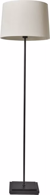 Litecraft Beck Modern Floor Lamp in Black and Ivory