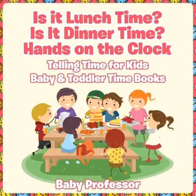 Baby Professor Is it Lunch Time? Is It Dinner Time? Hands on the Clock Telling Time Educational Toy, Multicolour