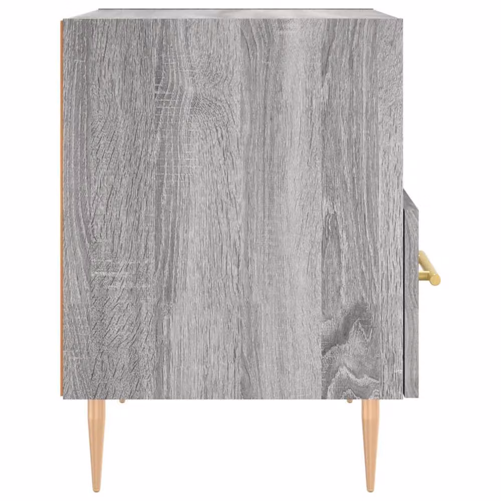 Berkfield Home Grey Sonoma Bedside Cabinet in Engineered Wood W/D/H: 40 x 35 x 47.5 cm – 3