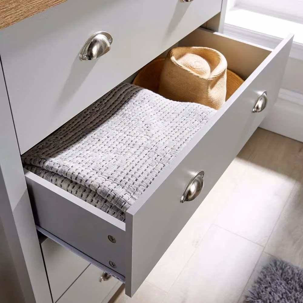 Home Source Avon 4 Drawer Chest Grey Bedroom Storage Unit – 2