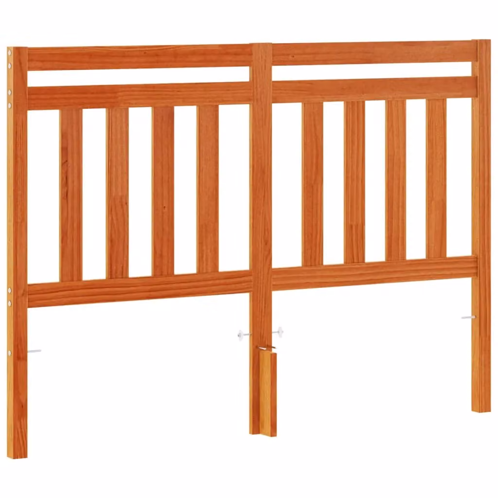Berkfield Home Rustic Solid Wood Pine Headboard in Wax Brown, Width: 135 cm – 2