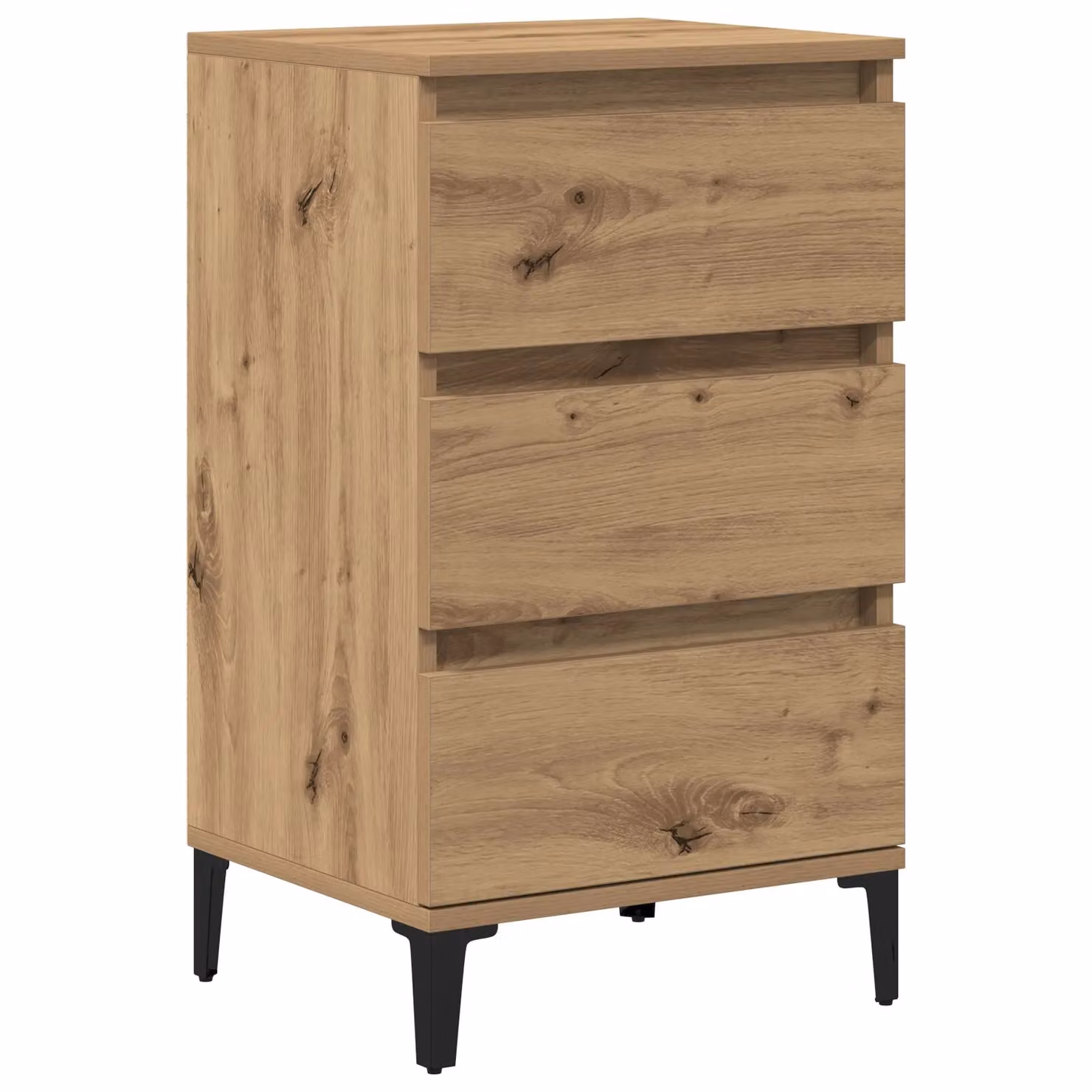 Berkfield Home Artisan Oak Bedside Cabinet in Brown, W/D/H: 40 x 35 x 70 cm – 2