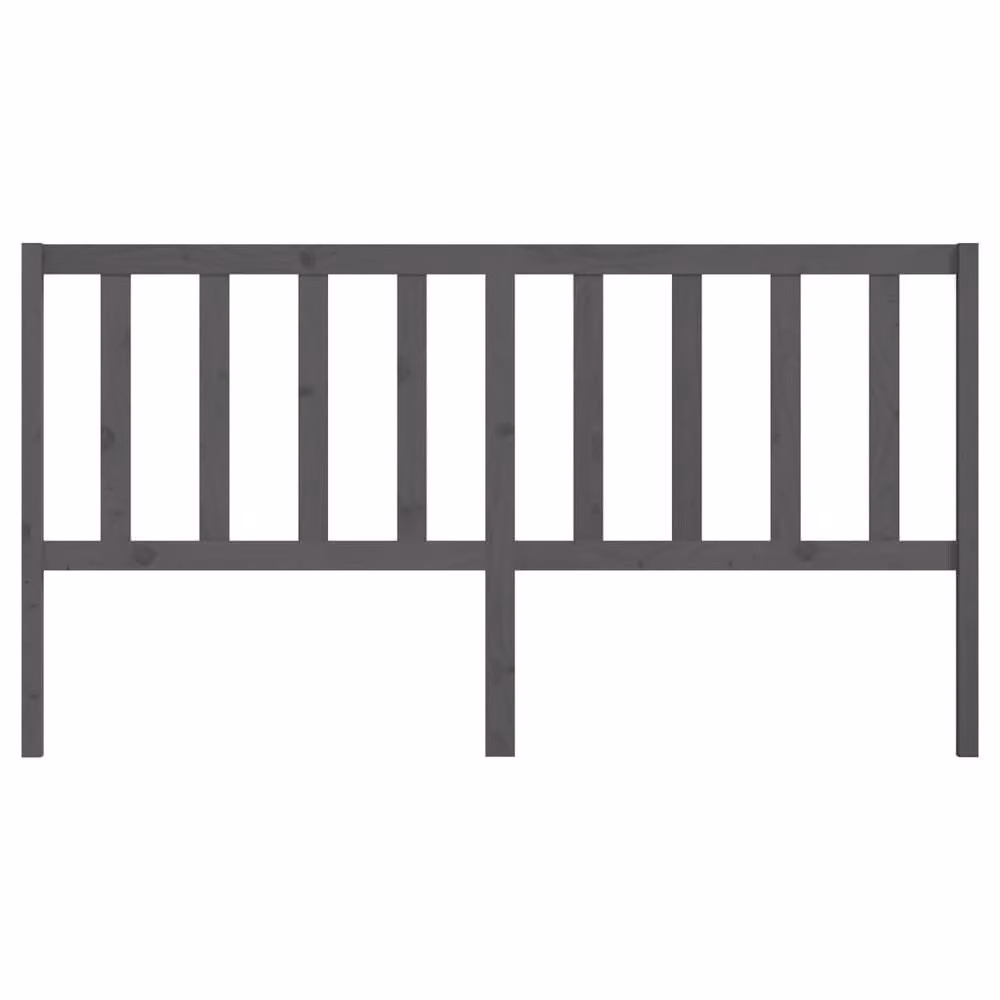 Berkfield Home Grey Rustic Solid Pine Wood Bed Headboard W: 206 cm, D: 4 cm, H: 100 cm – 3