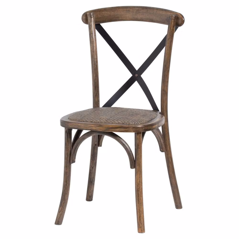 Wyld Haus Eglise Arched Cross Back Elm Dining Chair in Brown – 2