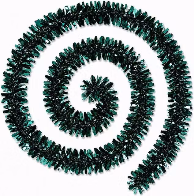 Shatchi Green Christmas Tinsel Garland