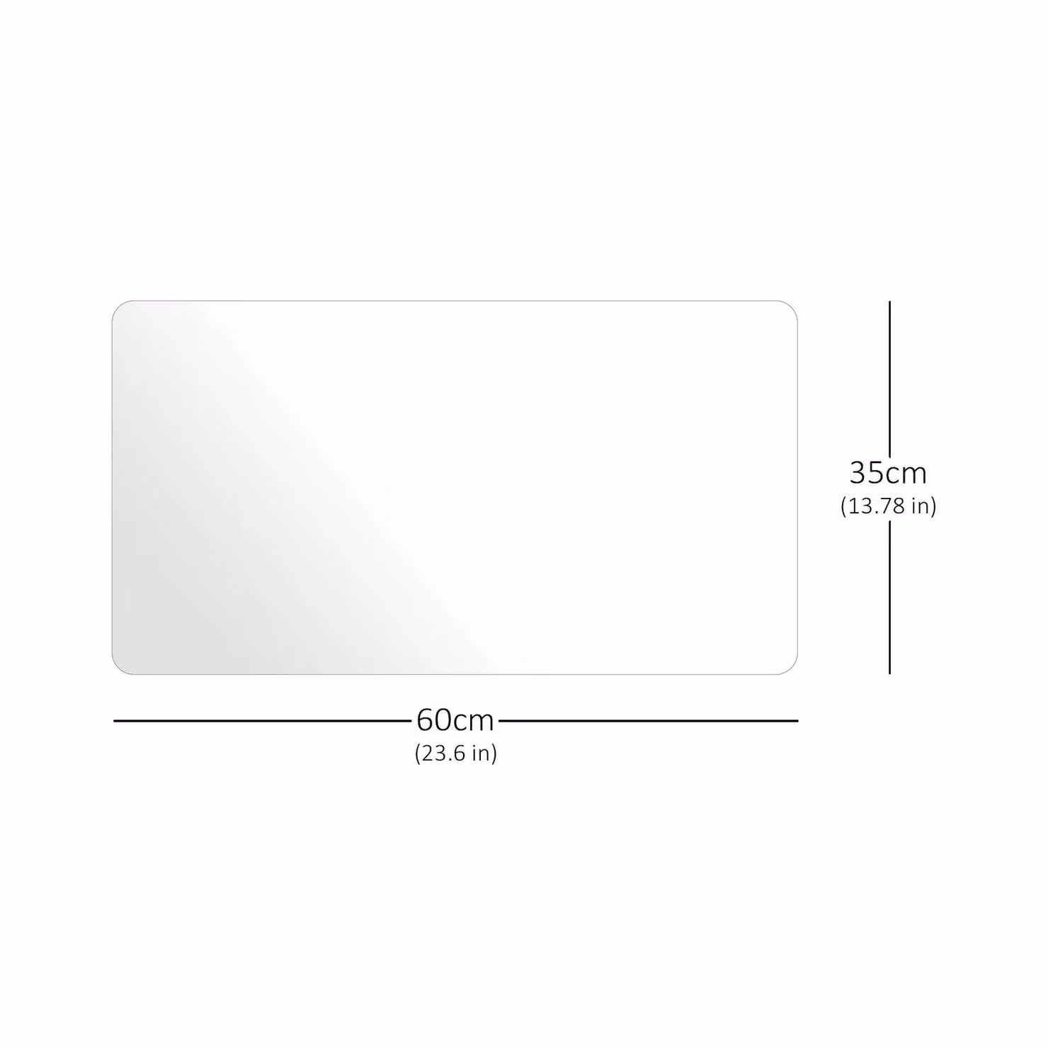 Nicoman Clear Non-Slip Waterproof PVC Desk Protector Mat, W: 60 cm, D: 35 cm – 2