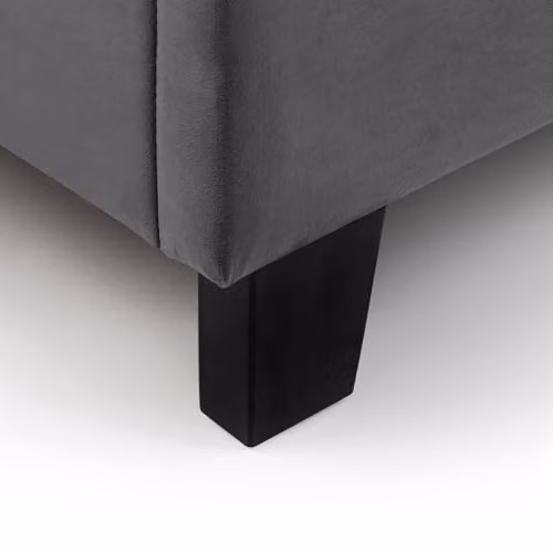 Julian Bowen Rosa Grey Velvet Upholstered Bed Frame W/D/H: 140 x 200 x 145 cm – 3