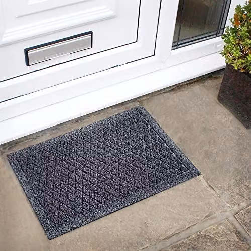 JVL Dirt Defender Scraper Doormat, Grey, W: 40 cm, D: 60 cm – 4