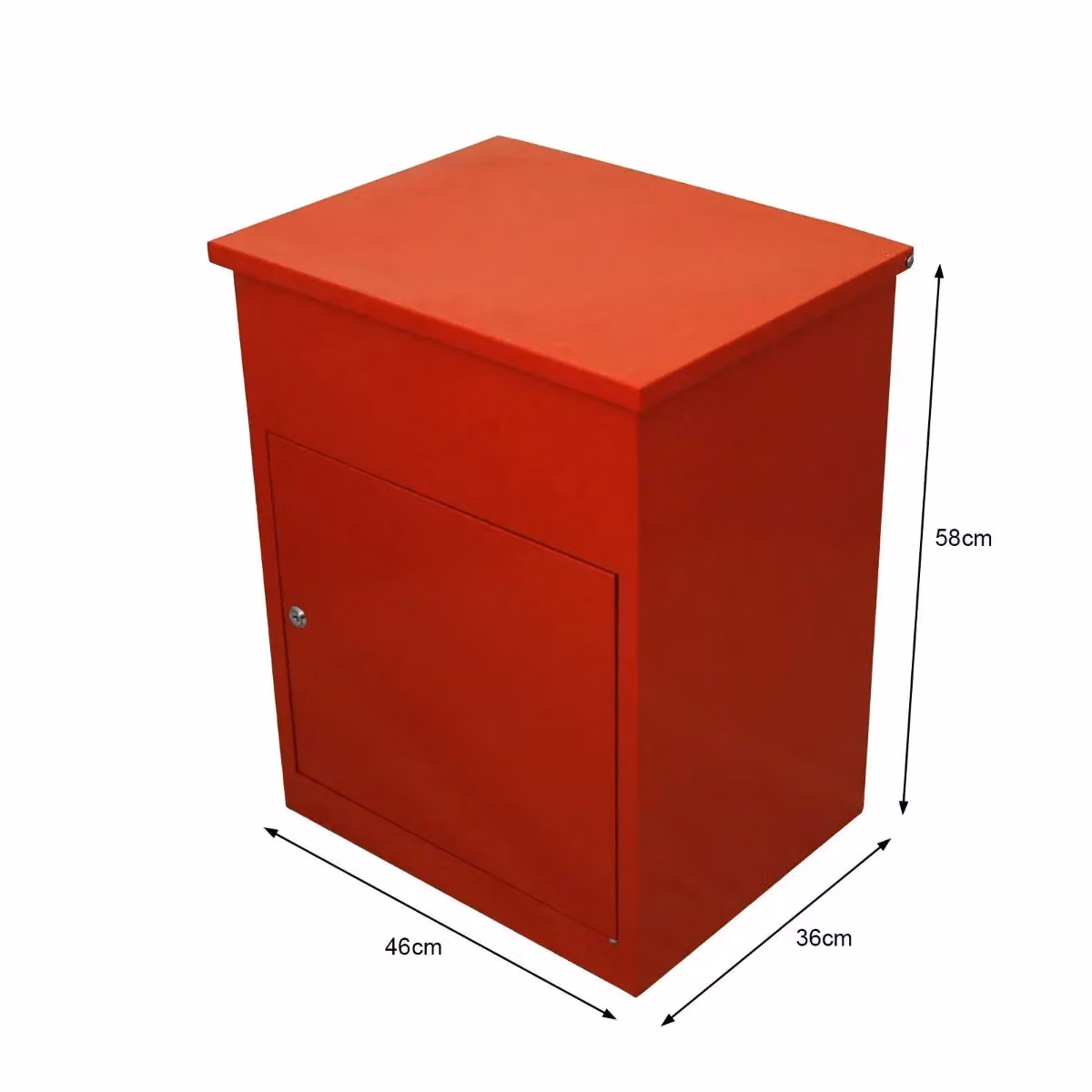 Monstershop Red Free Standing Steel Parcel Post Box W/D/H: 32.0 x 20.5 x 12.0 cm – 3