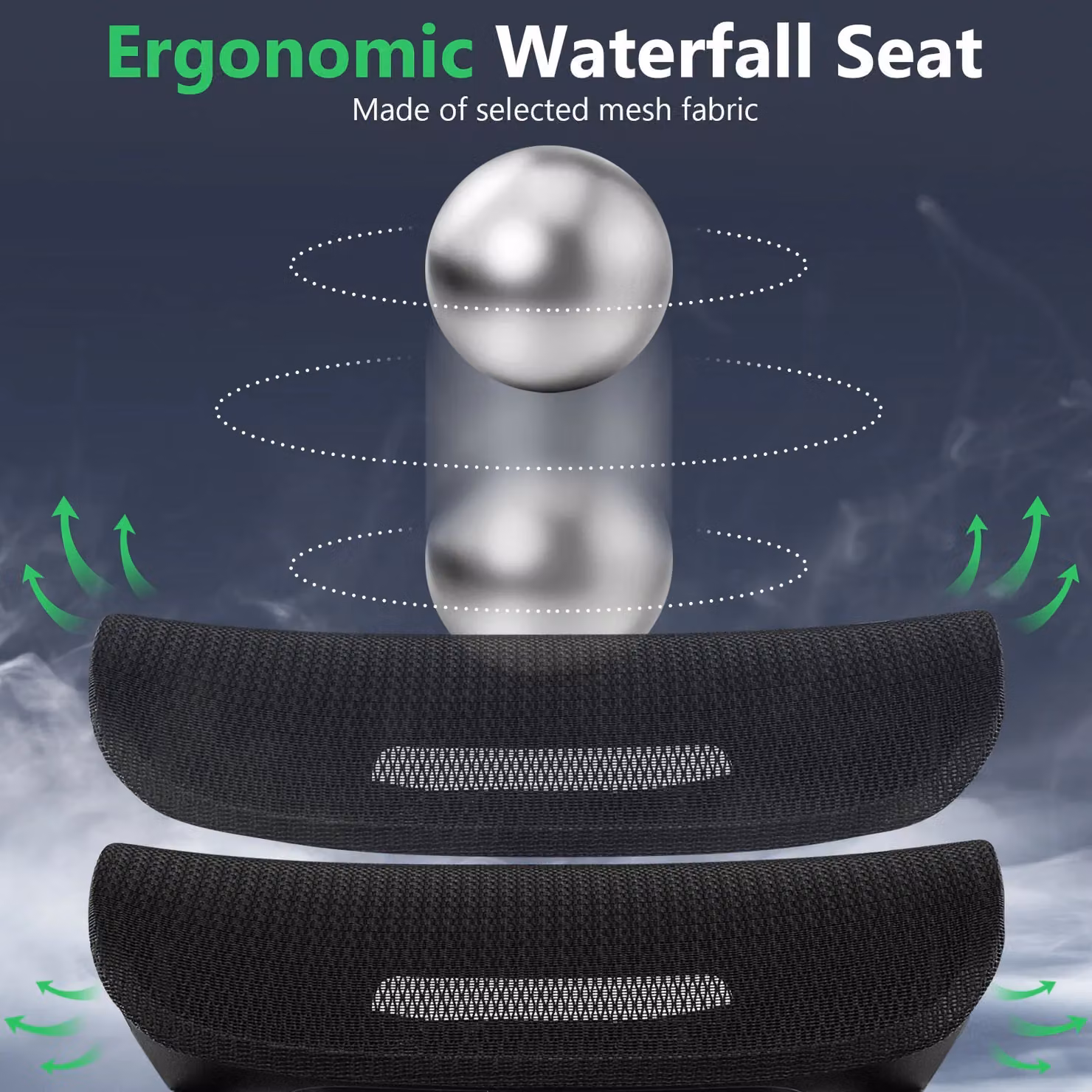 Gymax Ergonomic Swivel Office Chair with Headrest and Armrests in Black Fabric – 9