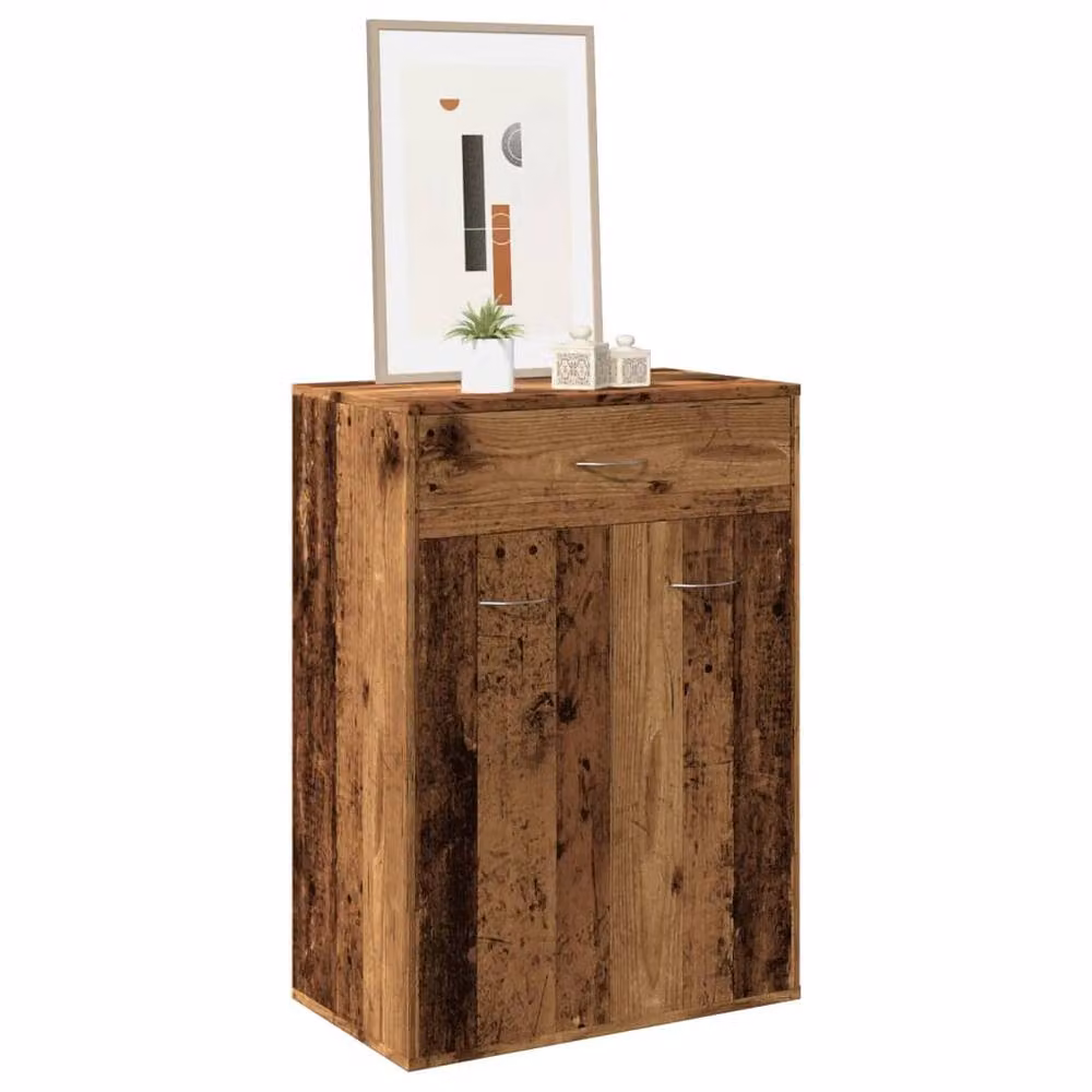 Berkfield Home Rustic Shoe Cabinet in Brown, W/D/H: 60 x 35 x 84 cm – 2