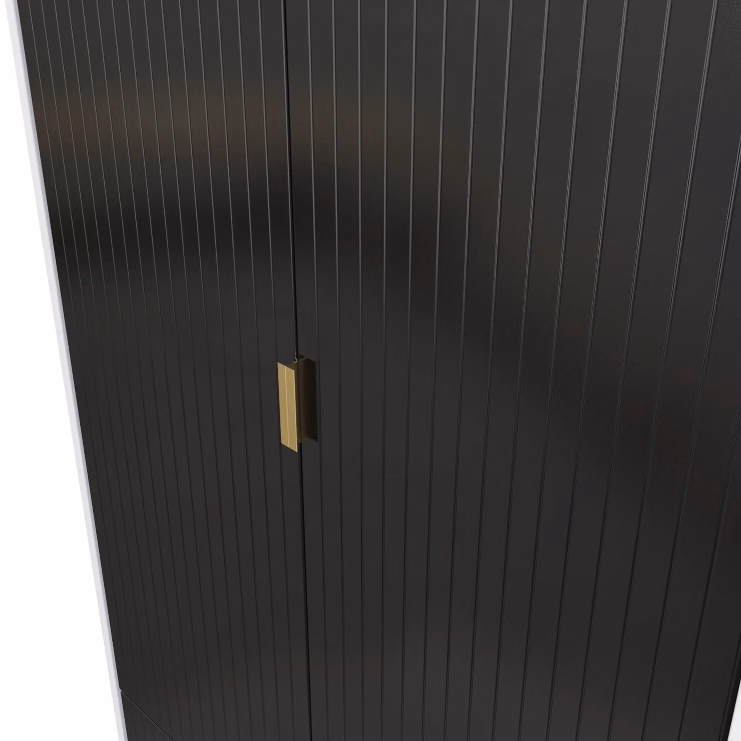 2 U Bexley Ready Assembled 2 Door 2 Drawer Wardrobe in True Black with Gold Metal Details and Mirror – 3