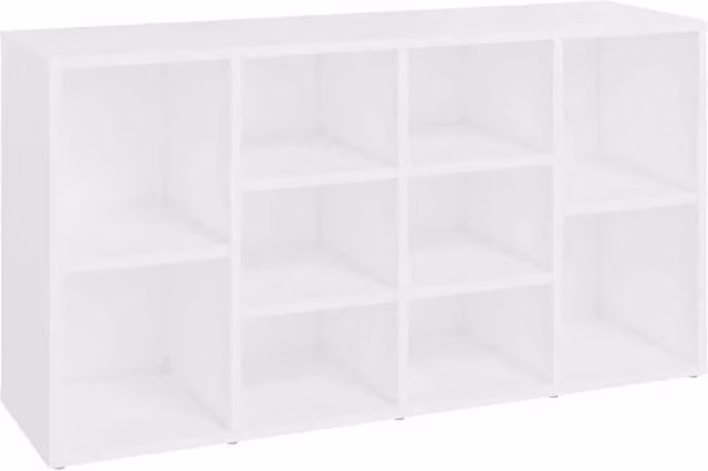 Berkfield Home White Shoe Bench and Rack, W/D/H: 103 x 30 x 54.5 cm