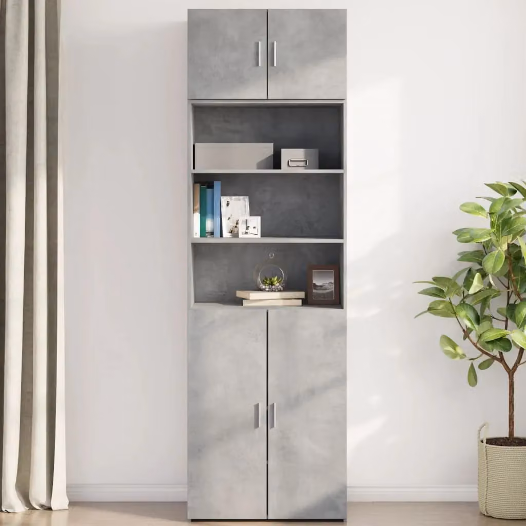 Berkfield Home Wall Mounted Cabinet in Concrete Grey, W: 70 cm, D: 42.5 cm, H: 40 cm – 2