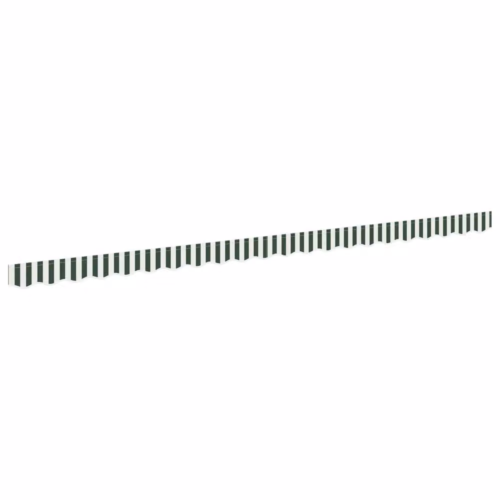 Berkfield Home Awning Valance in Green and White for 5 m Frame, W: 4.8 m, H: 0.2 m – 2