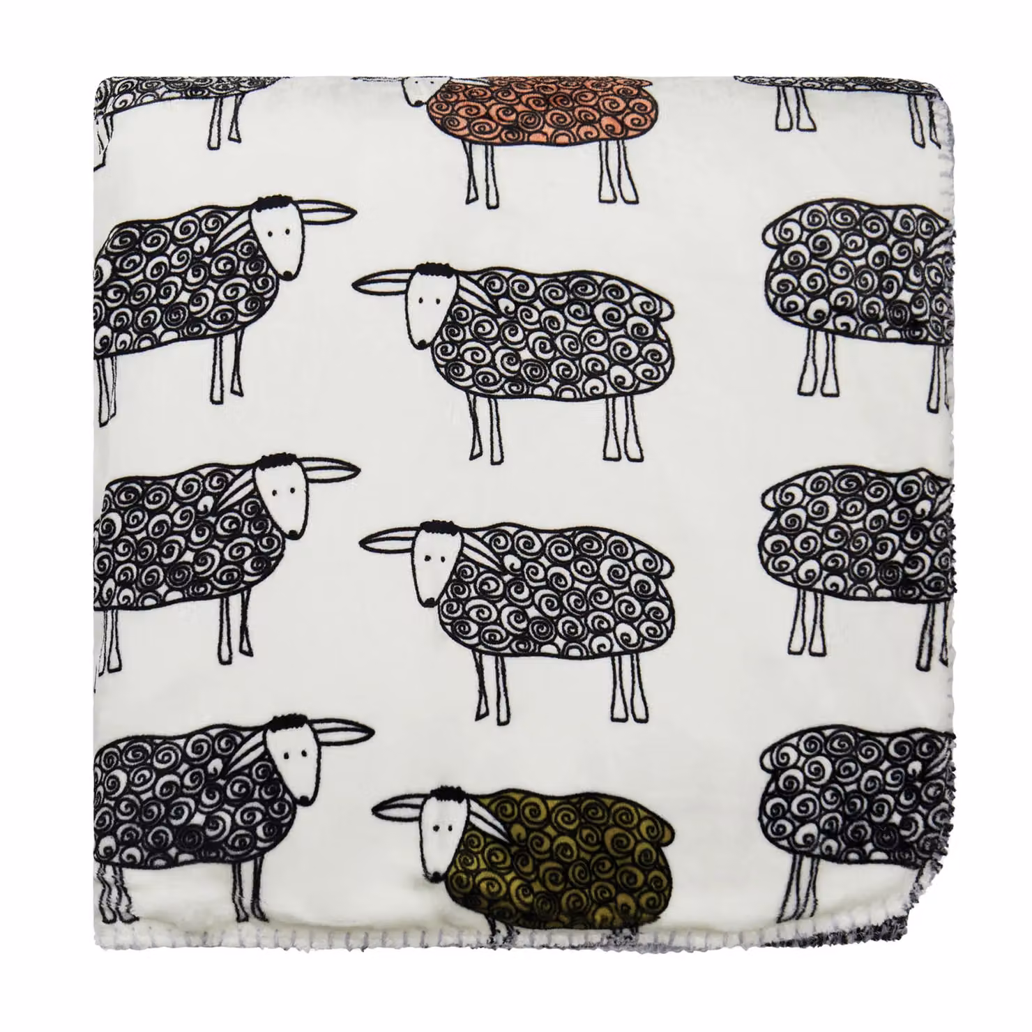 Vinga White Fluffy Fleece Sheep Blanket, W/D/H: 170 x 130 x 130 cm – 2