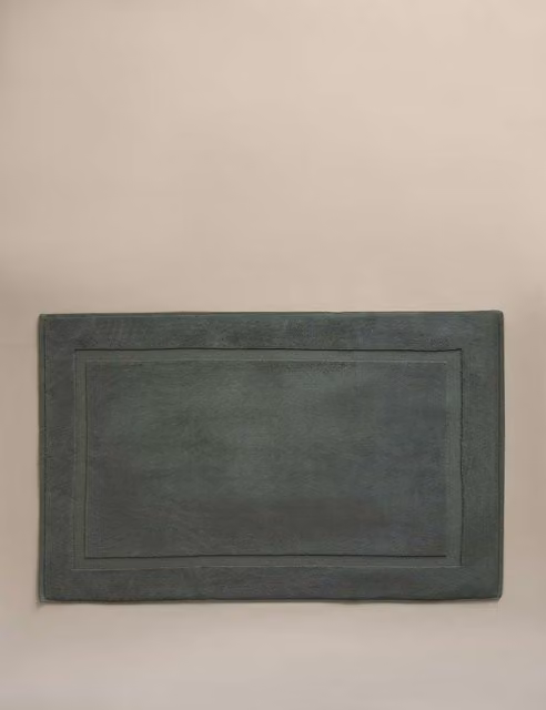 M&S Luxury Egyptian Cotton Terry Bath Mat in Smokey Green