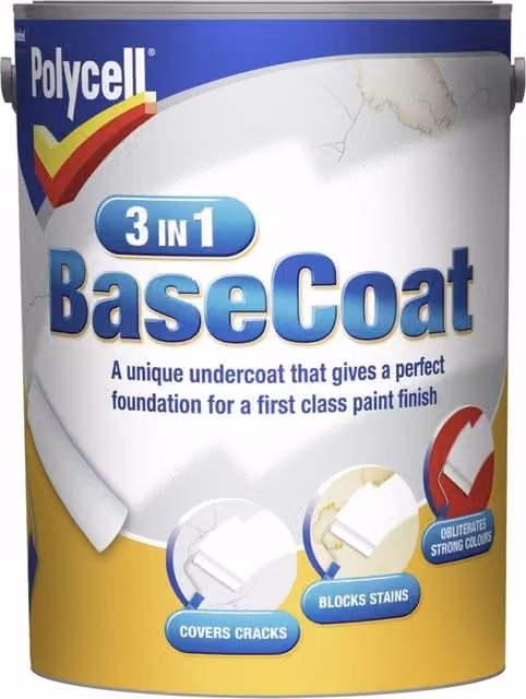 Polycell 3-in-1 Basecoat White 5 l