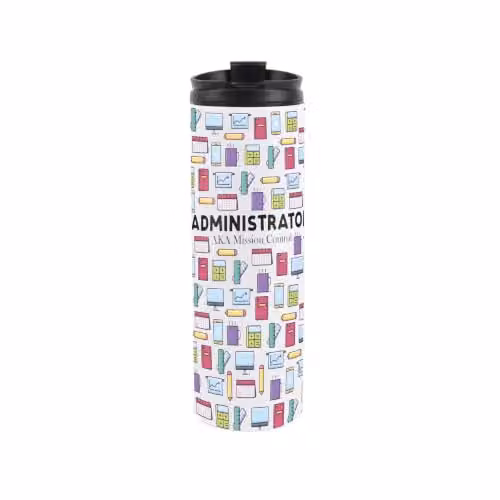 Purely Home Administrator Novelty Travel Flask Multicoloured Stainless Steel Tumbler – 1