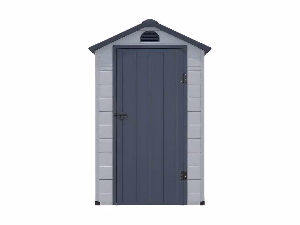 Vente-unique CESIO Grey Resin Garden Shed with Single Door and Window, W/D/H: 168 x 92 x 204 cm – 2