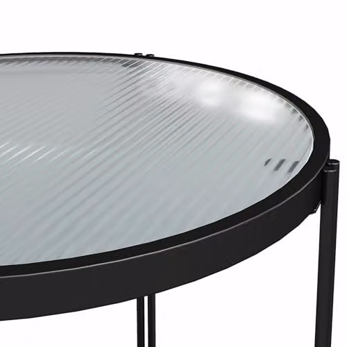 DHP Furniture Wainwright Round End and Side Table, Black, W: 44 cm, D: 44 cm, H: 55 cm – 4