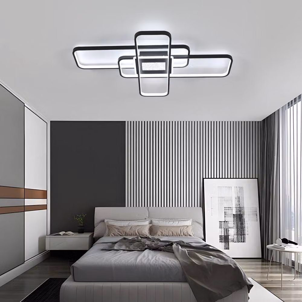 Goeco Black Square LED Dimmable Ceiling Light with Remote Control – 2