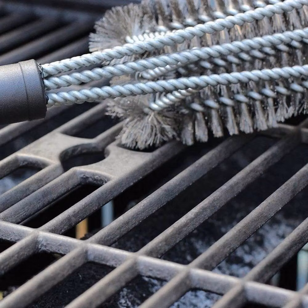 Kelvenix Black Stainless Steel BBQ Grill Brush Barbecue Grate Cleaner – 4