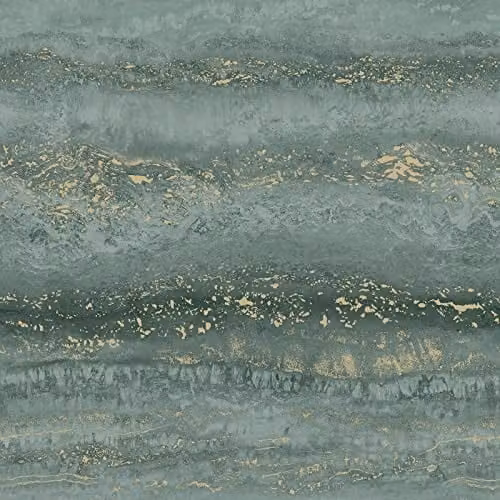 Muriva Semper Marble Abstract Wallpaper in Jade Green and Gold
