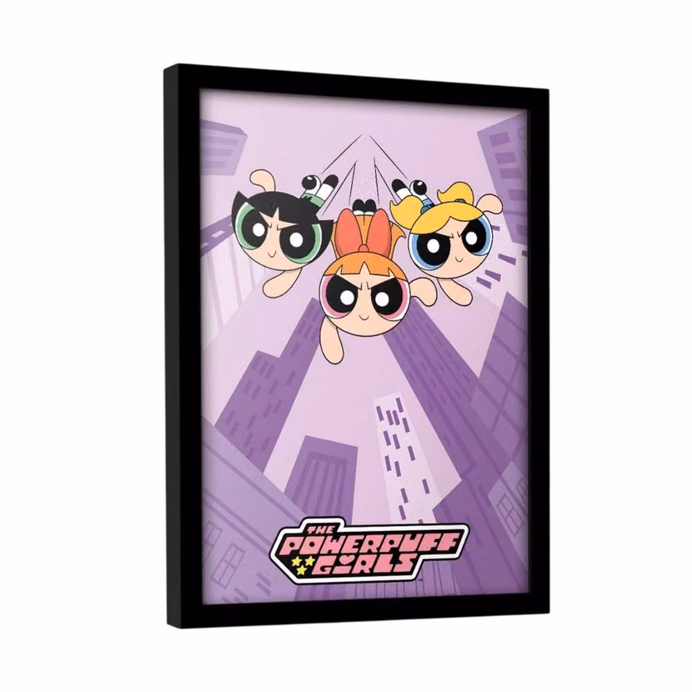 Powerpuff Girls Purple Framed Graphic Paper Poster – 3