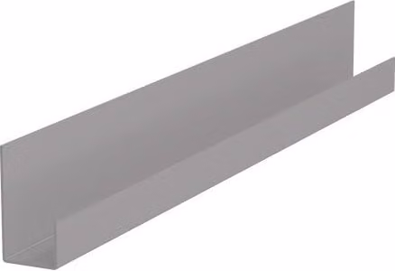 Cembrit Aluminium End Profile for Fibre Cement Cladding, Granite Grey, 3m