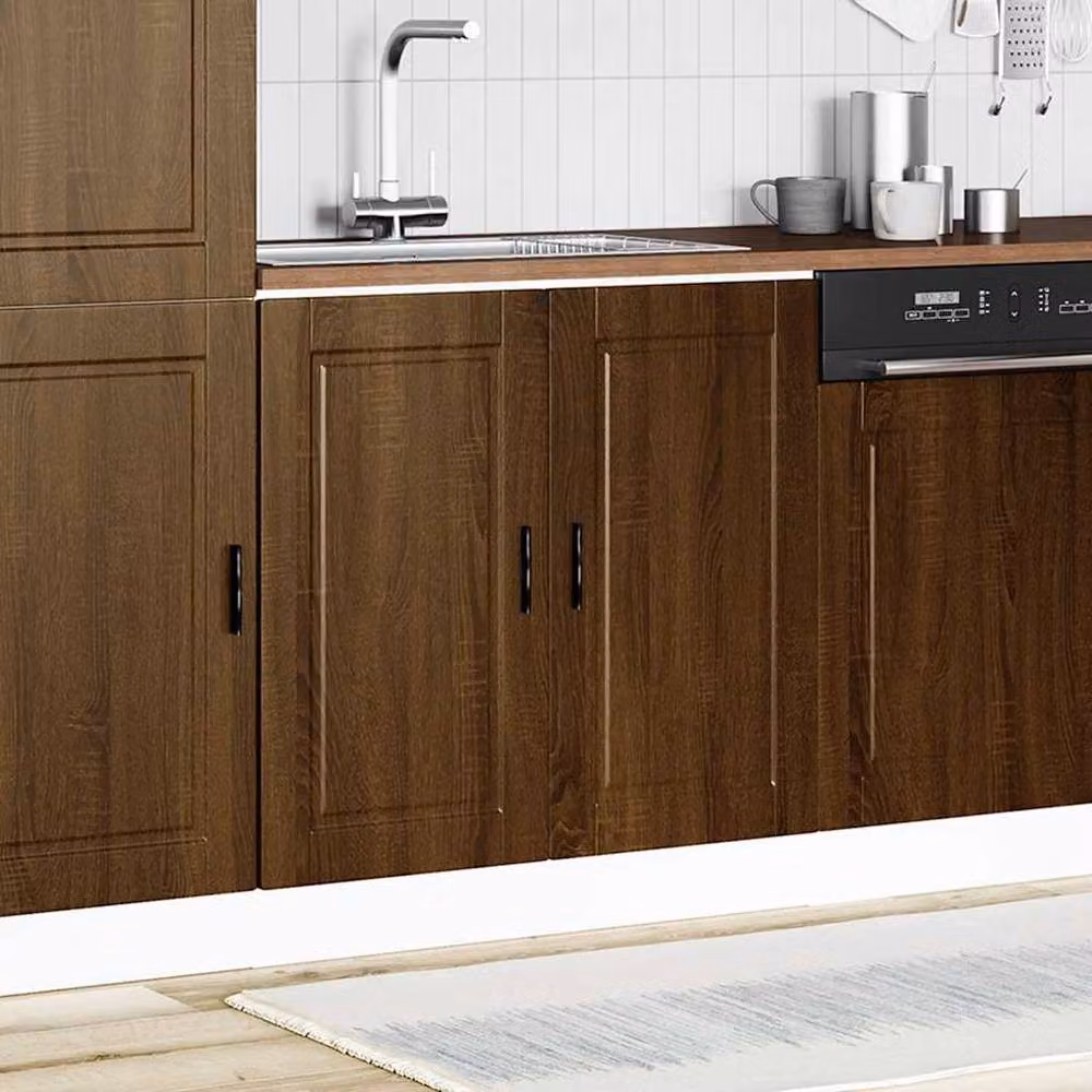 Berkfield Home Porto Sink Base Cabinet in Brown Oak, W/D/H: 80 x 46 x 81.5 cm – 2