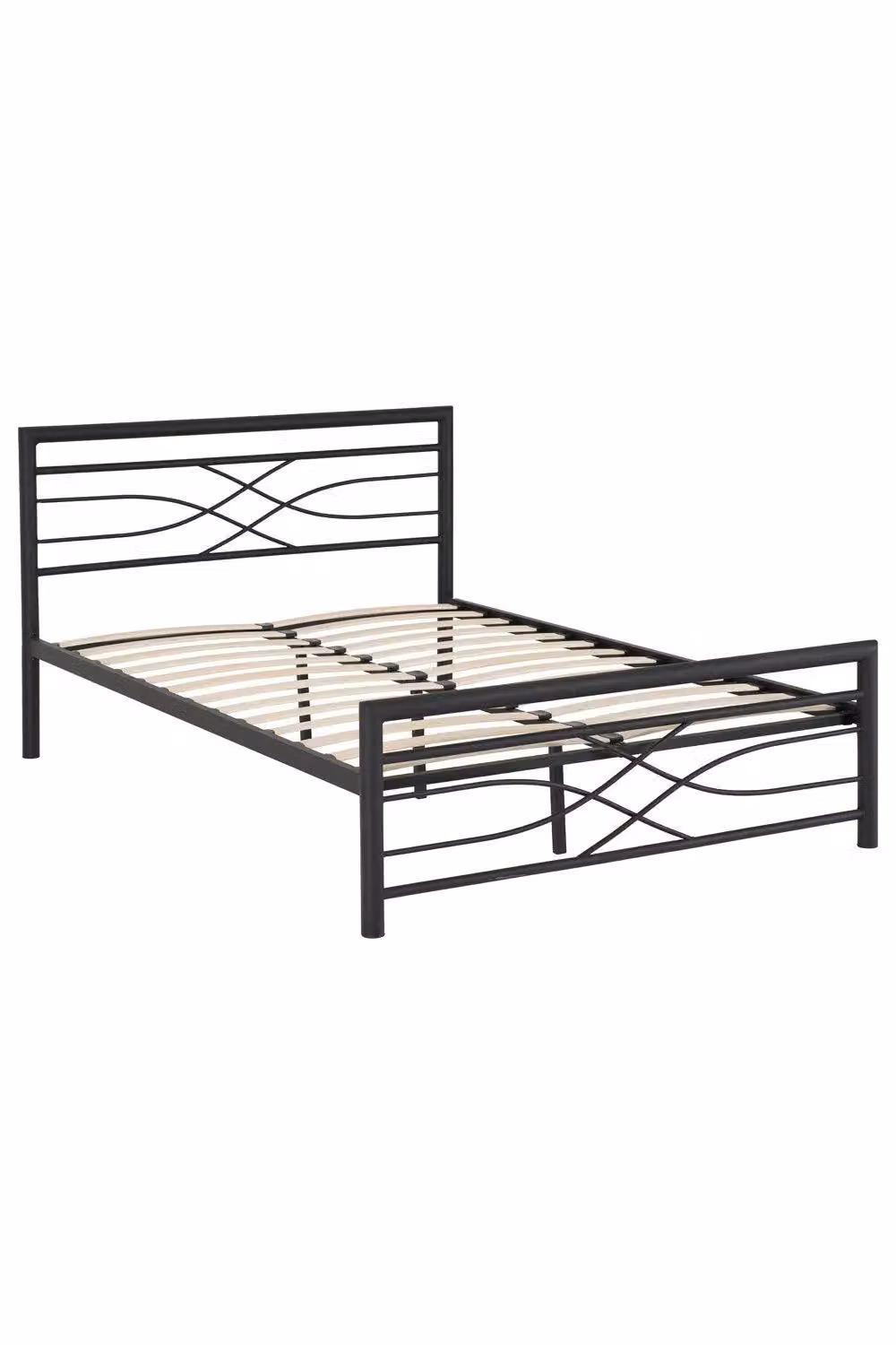 Seconique Kelly Black Metal Double Bed Frame, W/D/H: 140 x 200 x 135 cm – 3