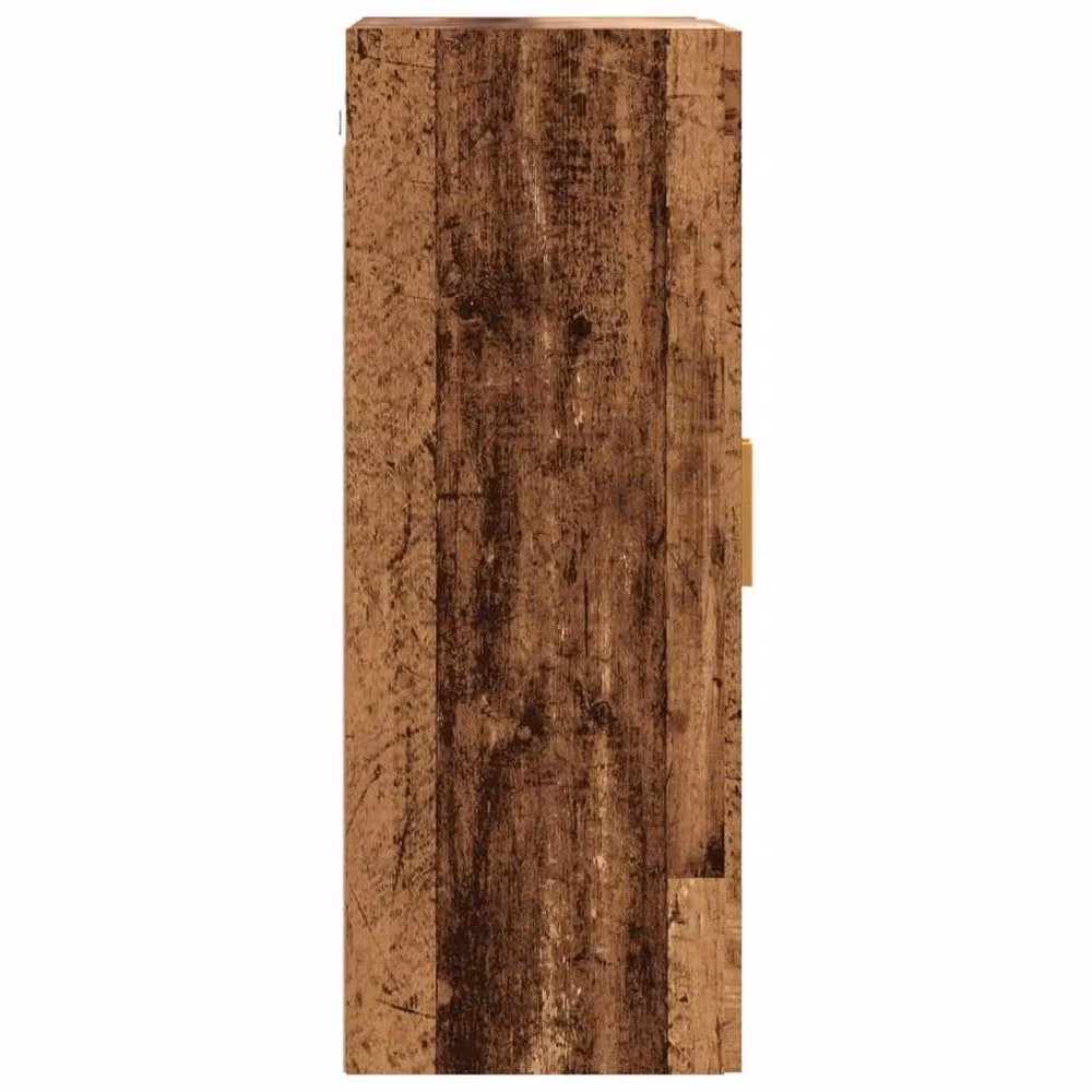 Berkfield Home Hanging Wall Cabinet in Brown Old Wood with Glass Doors, W/D/H: 69.5 x 34 x 90 cm – 5
