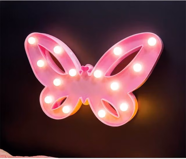 St Helens Home & Garden Butterfly LED Standing Light in Pink – 3