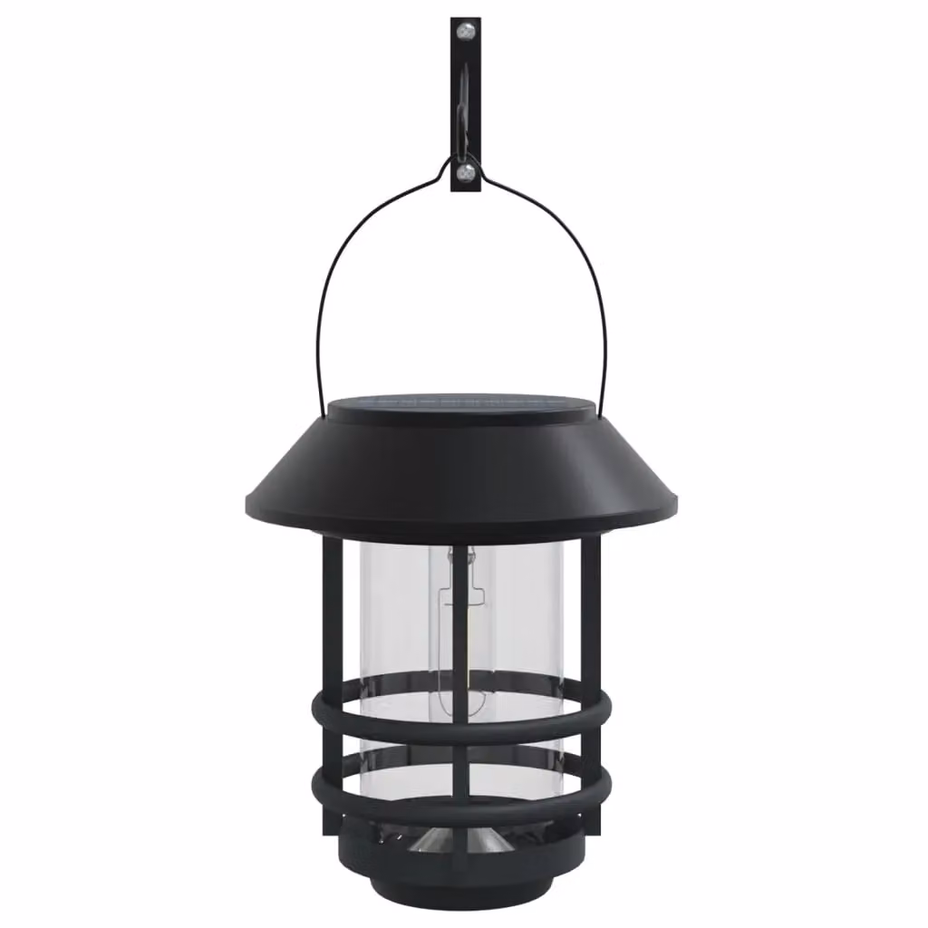 Berkfield Home Solar LED Outdoor Wall Lanterns, 2 Pack, Black and White – 2