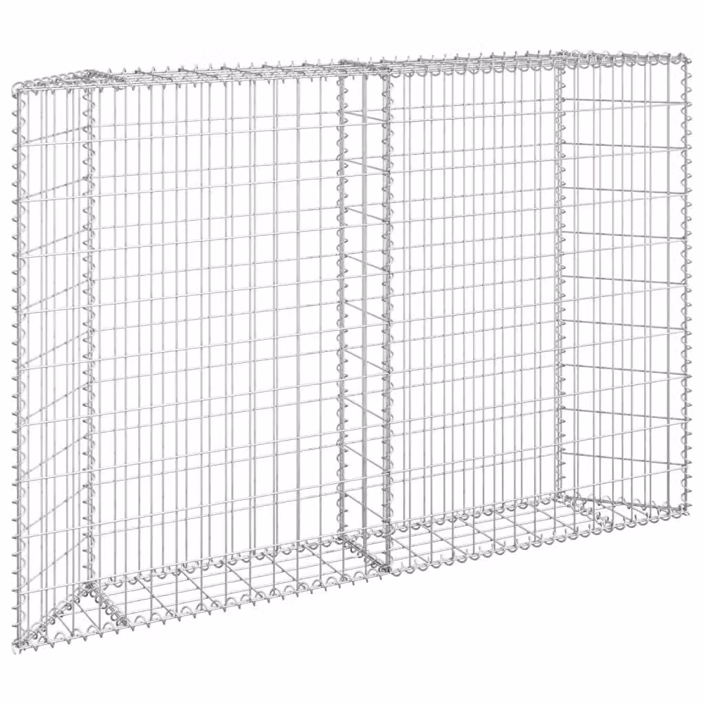 Berkfield Home Trapezium Gabion Raised Bed in Silver Galvanised Steel, W/D/H: 150 x 20 x 100 cm – 2
