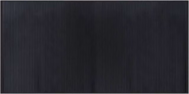 Berkfield Home Rectangular Bamboo Rug in Black, W: 100 cm, L: 200 cm – 1