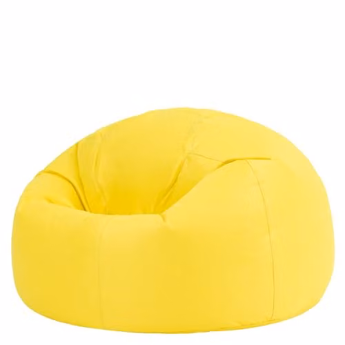 Bean Bag Bazaar Kingston Classic Indoor Outdoor Bean Bag in Yellow with Filling Included – 1