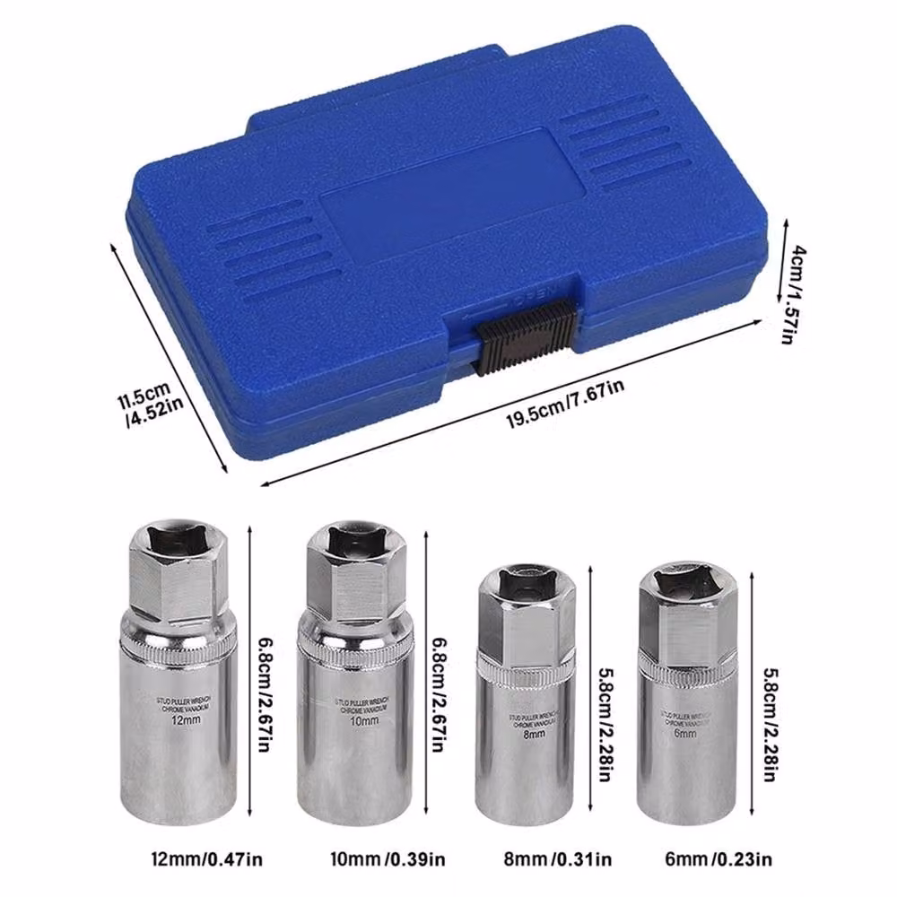 FLAVORA Stud Extractor Remover Socket Set in Blue – 2