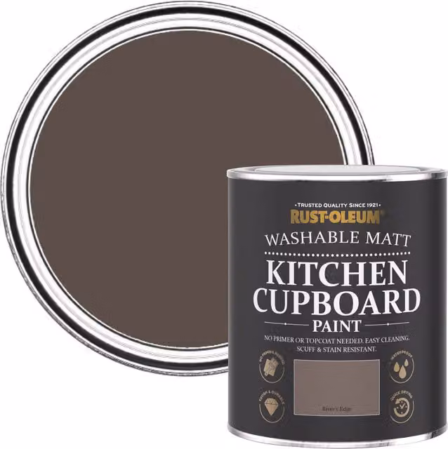 Rust-Oleum Brown Kitchen Cupboard Paint in Matt Finish, River's Edge, 750ml