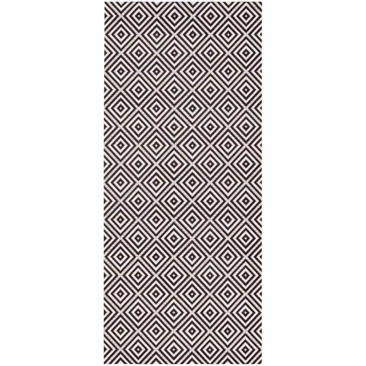 THE RUGS Karo Diamond Polypropylene Indoor Outdoor Weatherproof Rug in Black, Blue or Grey, W: 240 cm, D: 340 cm – 2