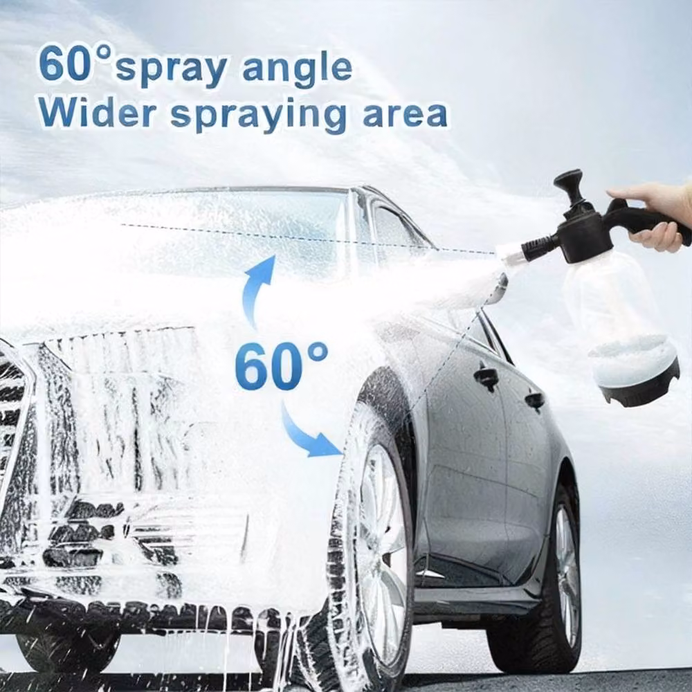 NESTLUNE 2L Manual Hand Held Car Wash Foam Sprayer in White and Transparent – 4
