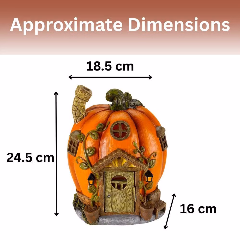 Marco Paul Orange Pumpkin Solar Colour Changing LED Fairy House Night Light – 2