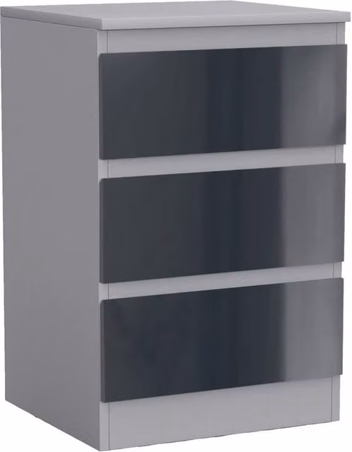 PAWNORA Modern Grey Bedroom Chest Cabinet