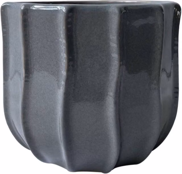 KDMD Grey Hortus Porto Ceramic Pot W: 21 cm, D: 18 cm – 1