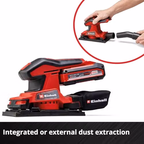 Einhell Power X-Change 18V Cordless 1/3 Sheet Orbital Sander in Red – 7