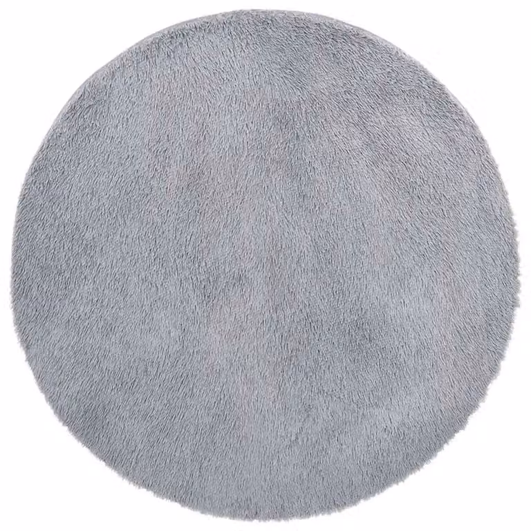 Berkfield Home Navarra Shaggy High Pile Rug in Silver Grey, 200 x 200 cm
