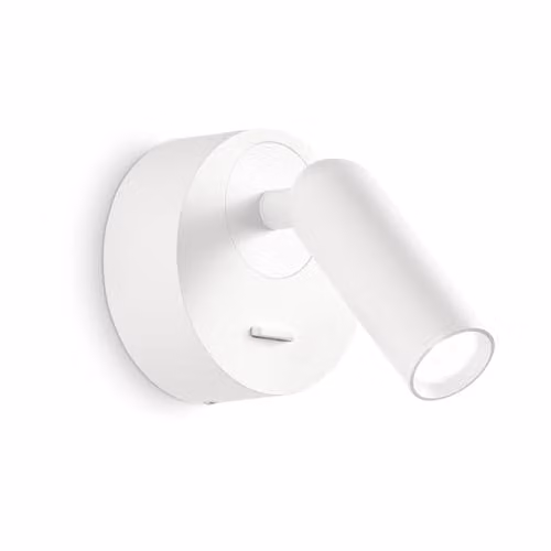 Netlighting Bean LED Round Wall Reading Light, White, 3.5W, 3000K Warm White